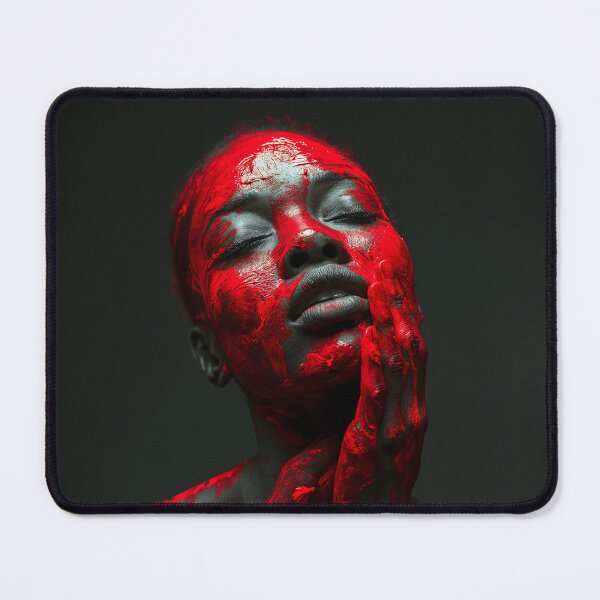 Item preview, A woman with red paint on her face designed and sold by VUK VESOVIC.