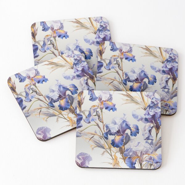 Item preview, Iris Tile 24: Royal Palette Velvet Kisses in Golden Sunbeams and Purple Fire designed and sold by TheBrainArt.