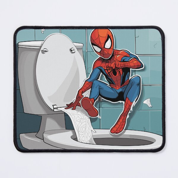 Item preview, Web-Slinging Spider: Spidey web-slinger Hilarious Toilet Paper roll across the bathroom designed and sold by SpideyUniversz.