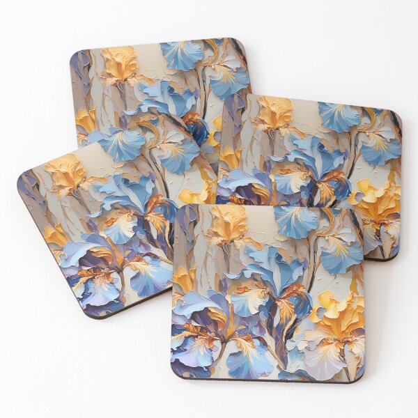 Item preview, Iris Tile 25: Royal Palette Velvet Kisses in Golden Sunbeams and Purple Fire designed and sold by TheBrainArt.