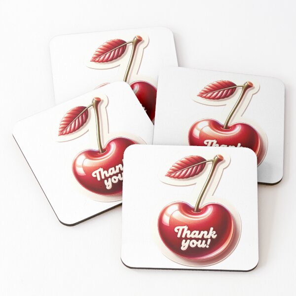 Item preview, Juicy Cherry Thank You Sticker Art designed and sold by mymagicstoreus.