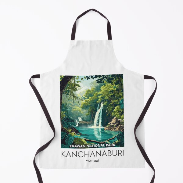 Item preview, A Vintage Travel Illustration of Erawan National Park - Thailand  designed and sold by GoodOldVintage.