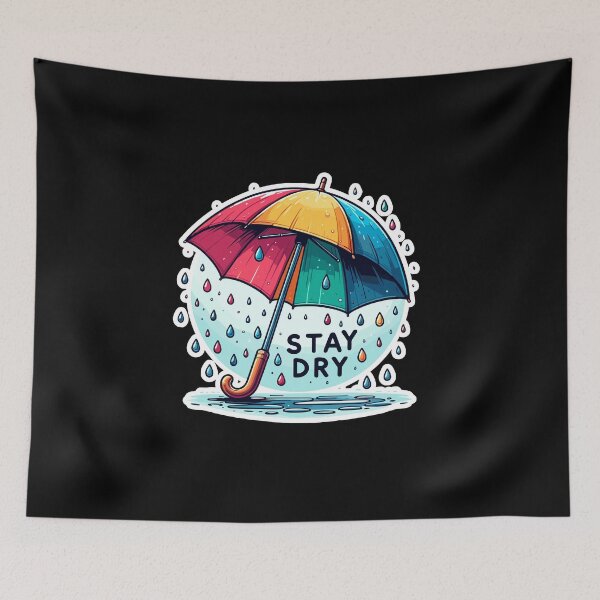 Item preview, Stay Dry - Umbrella Illustration designed and sold by MrERNST.