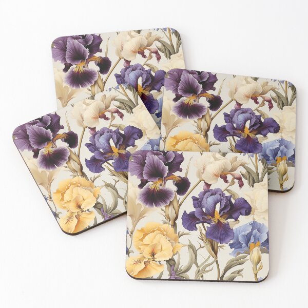 Item preview, Iris Tile 27: Royal Palette Velvet Kisses in Golden Sunbeams and Purple Fire designed and sold by TheBrainArt.