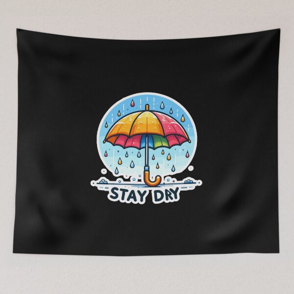 Item preview, Stay Dry - Umbrella Illustration designed and sold by MrERNST.