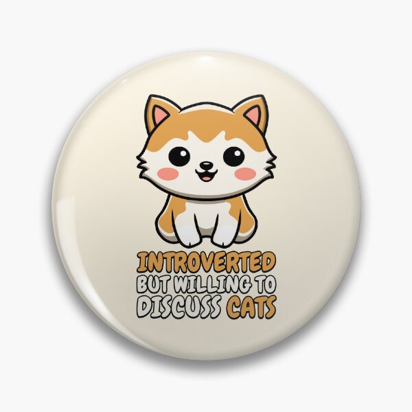 Item preview, Introverted But Willing To Discuss Cats! Cute Kitten Cartoon designed and sold by PMCreative.