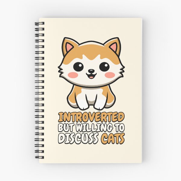 Item preview, Introverted But Willing To Discuss Cats! Cute Kitten Cartoon designed and sold by PMCreative.