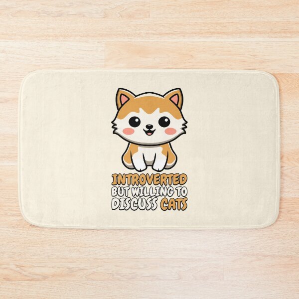 Item preview, Introverted But Willing To Discuss Cats! Cute Kitten Cartoon designed and sold by PMCreative.