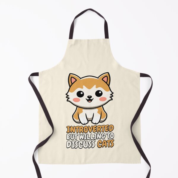 Item preview, Introverted But Willing To Discuss Cats! Cute Kitten Cartoon designed and sold by PMCreative.