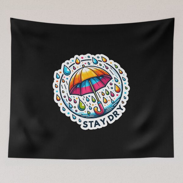 Item preview, Stay Dry - Umbrella Illustration designed and sold by MrERNST.