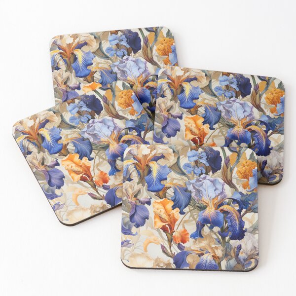 Item preview, Iris Tile 28: Royal Palette Velvet Kisses in Golden Sunbeams and Purple Fire designed and sold by TheBrainArt.