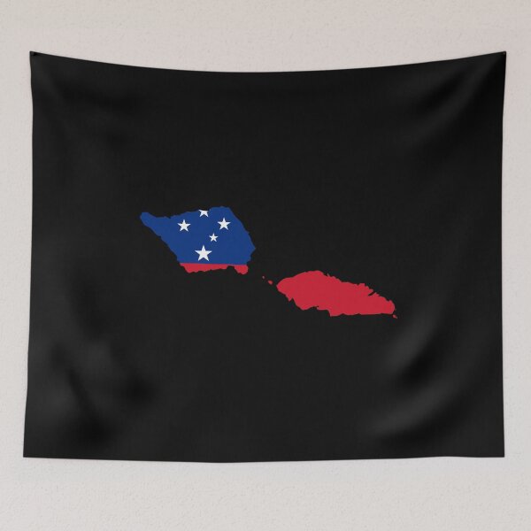 Item preview, Flag Map of Samoa designed and sold by feether-store.