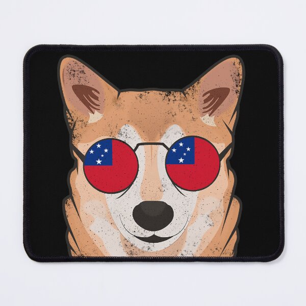 Item preview, Vintage Patriotic Shiba Inu Samoan Flag designed and sold by feether-store.
