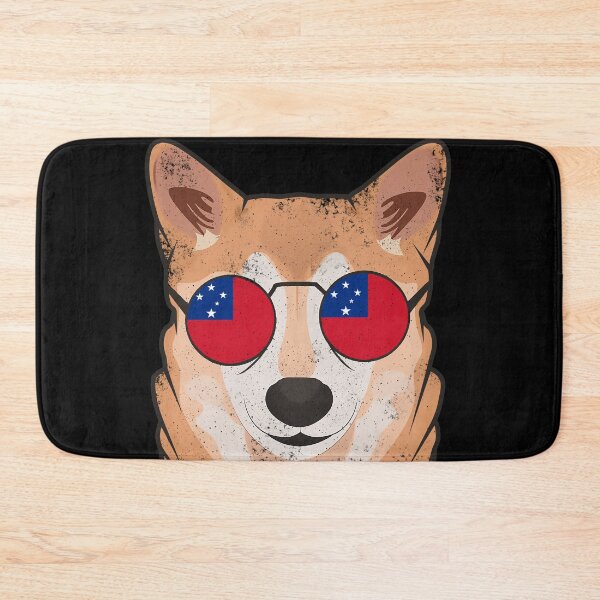 Item preview, Vintage Patriotic Shiba Inu Samoan Flag designed and sold by feether-store.