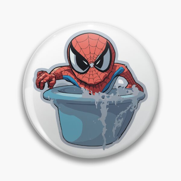 Item preview, Web-Slinging Spider: Spidey web-slinger Hilarious Toilet Paper roll across the bathroom  designed and sold by SpideyUniversz.