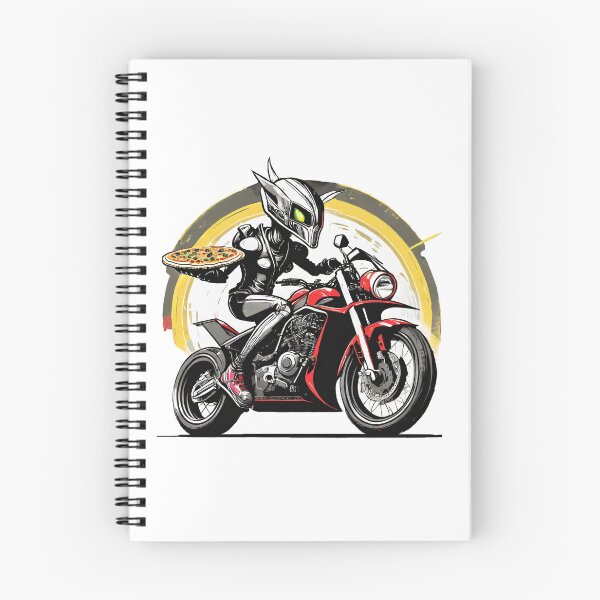 Item preview, Alien Pizza delivery on a motorcycle designed and sold by BADESIGNZZ.