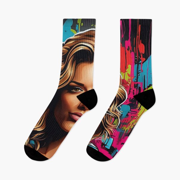 Item preview, Urban Splendour: Chic Beauty Amidst Vibrant Graffiti designed and sold by ArtComixHaven.