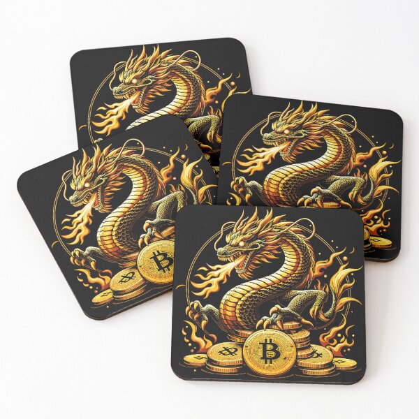 Item preview, Bitcoin Crypto Currency Dragon  designed and sold by DinoKate.