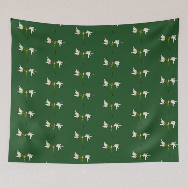 Item preview, White deadly nightshades in green. designed and sold by ValeB23.