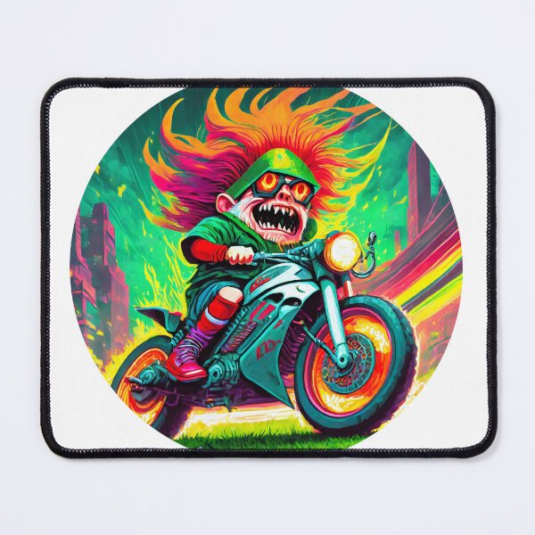 Item preview, Fierce Gnome on a Motorcycle designed and sold by BADESIGNZZ.