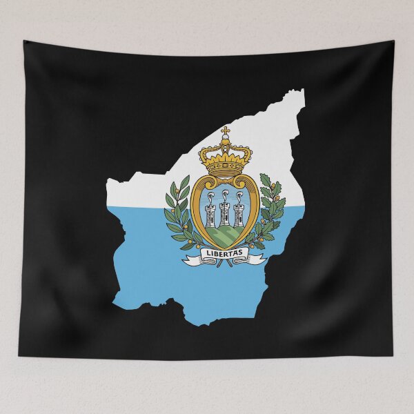 Item preview, Flag Map of San Marino designed and sold by feether-store.