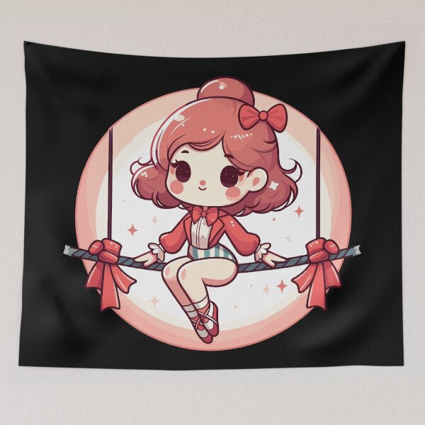 Item preview, Circus girl give show on flying trapeze designed and sold by TomFrontierArt.