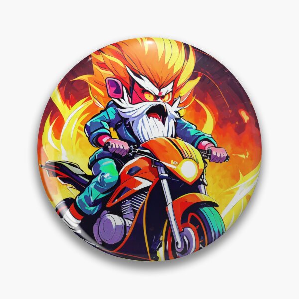 Item preview, Gnome with burning hair on a motorcycle designed and sold by BADESIGNZZ.