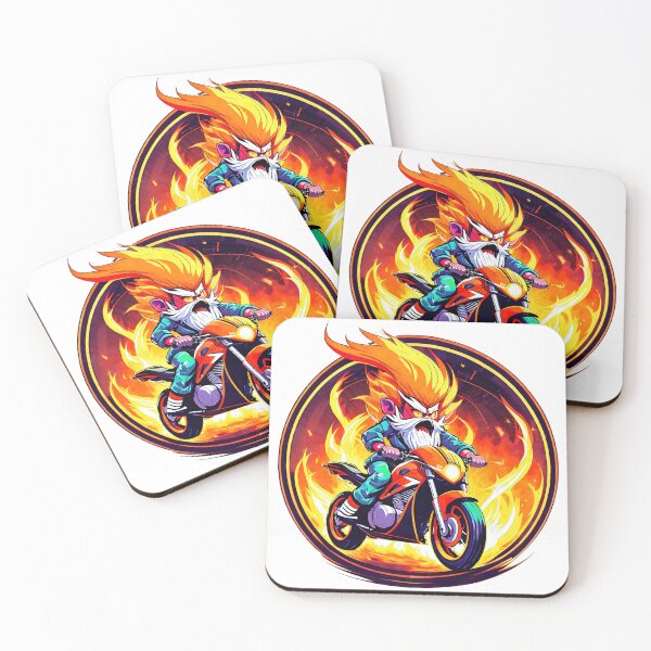 Item preview, Gnome with burning hair on a motorcycle designed and sold by BADESIGNZZ.