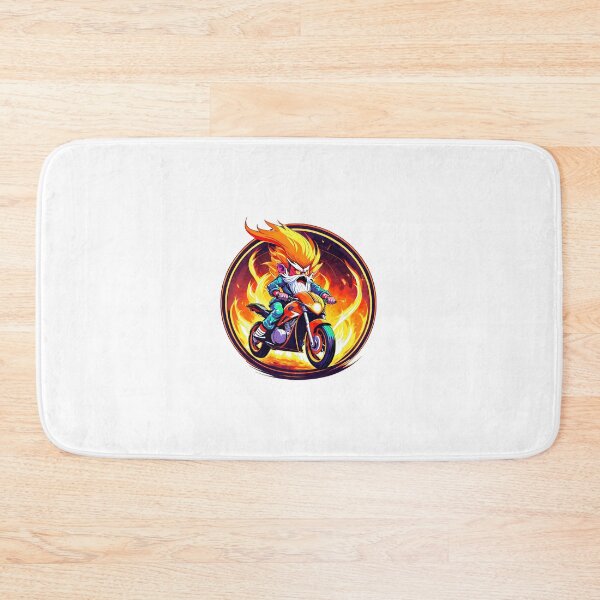 Item preview, Gnome with burning hair on a motorcycle designed and sold by BADESIGNZZ.