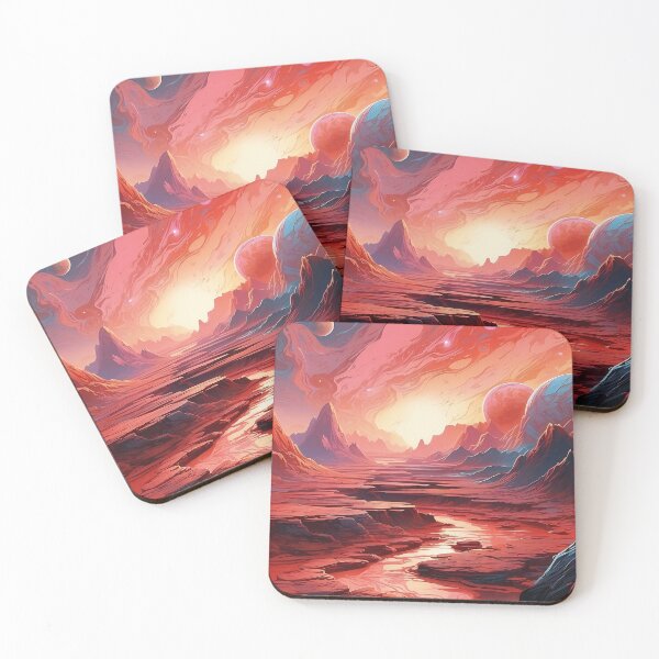 Item preview, Alien Horizon: Ethereal Glow Over Otherworldly Terrain designed and sold by ArtComixHaven.