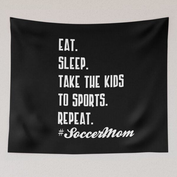 Item preview, Eat Sleep Take The Kids To Sport Repeat #Soccermom Shirt designed and sold by CreativeStrike.