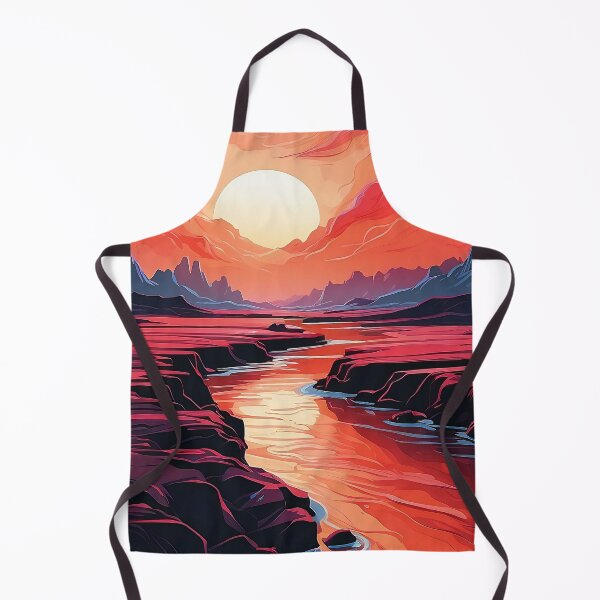 Item preview, Crimson Swirl: Sunset Majesty Over Tranquil Waters designed and sold by ArtComixHaven.