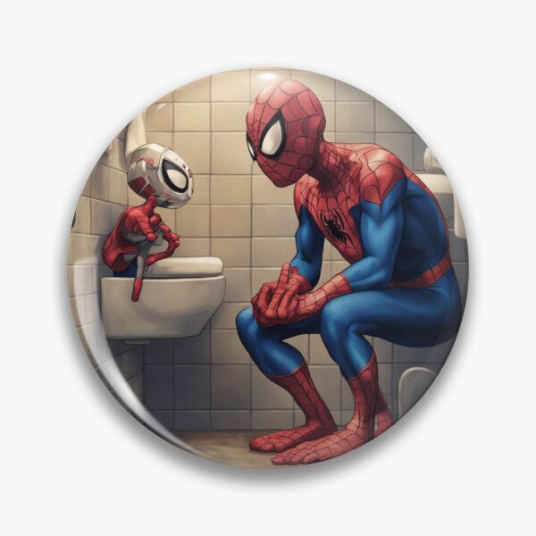Item preview, Web-Slinging Spiders: Two Spidey web-slinger Hilarious Toilet Paper roll across the bathroom  designed and sold by SpideyUniversz.
