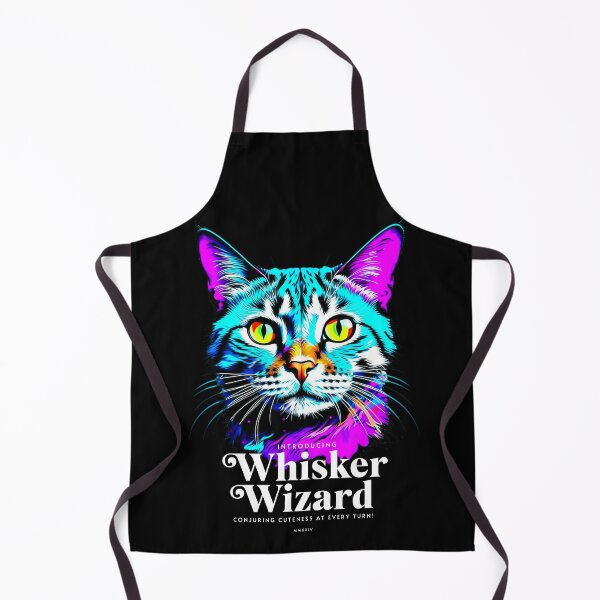 Item preview, Whisker Wizard - Enchanting Neon Cat Art designed and sold by bsilvia.