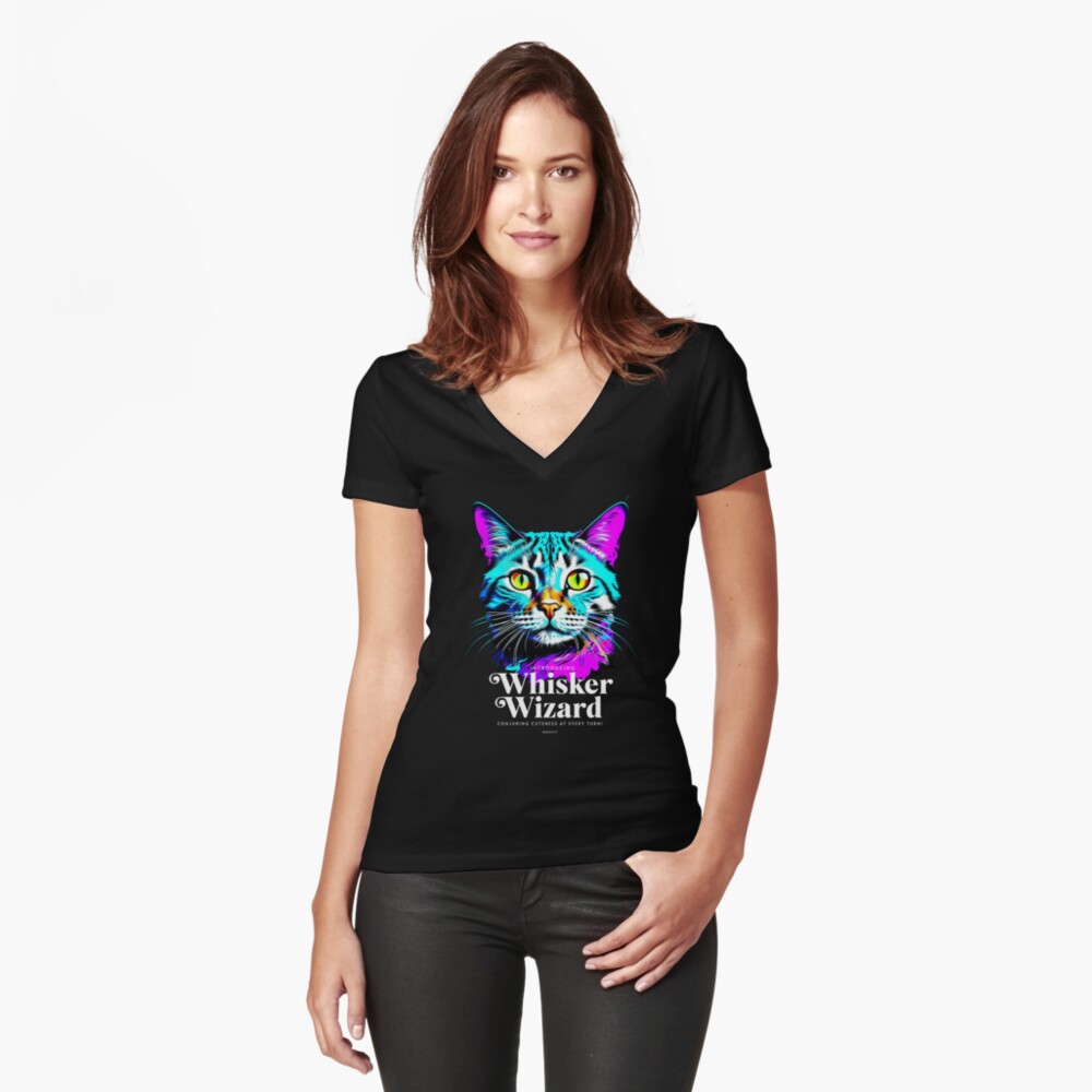 Item preview, Fitted V-Neck T-Shirt designed and sold by bsilvia.