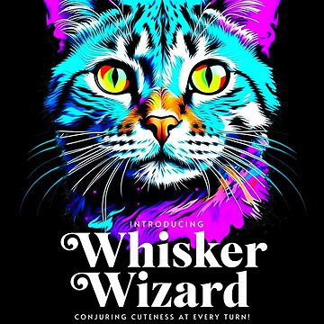 Artwork thumbnail, Whisker Wizard - Enchanting Neon Cat Art by bsilvia