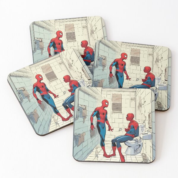 Item preview, Web-Slinging Spiders: Two Spidey web-slinger Hilarious Toilet Paper roll across the bathroom  designed and sold by SpideyUniversz.