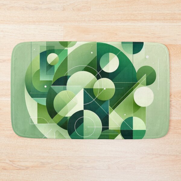 Item preview, Verdant Visions: Elegant Green Geometric Abstract Wall Art designed and sold by gooseprinttees.