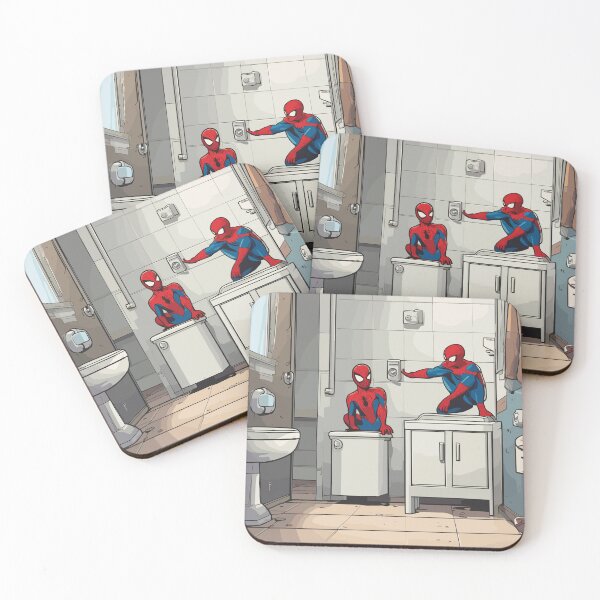 Item preview, Web-Slinging Spiders: Two Spidey web-slinger Hilarious Toilet Paper roll across the bathroom  designed and sold by SpideyUniversz.