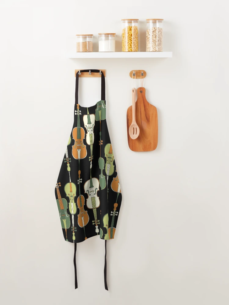 Thumbnail 4 of 6, Apron, Colorful Cello Pattern designed and sold by BartholGraphics.