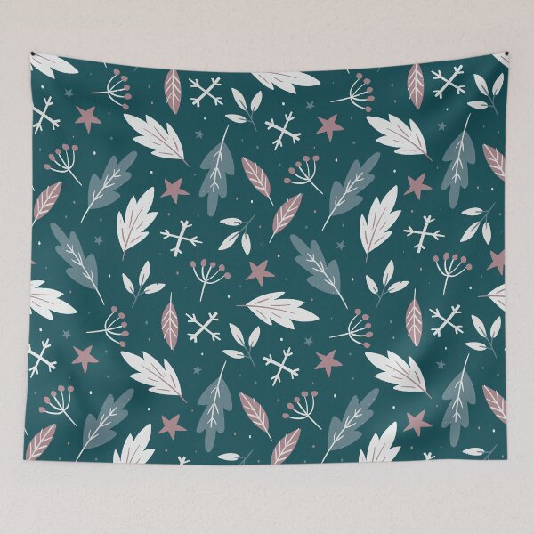 Item preview, Greenish Blue Leaves Pattern designed and sold by Studio Vickn.