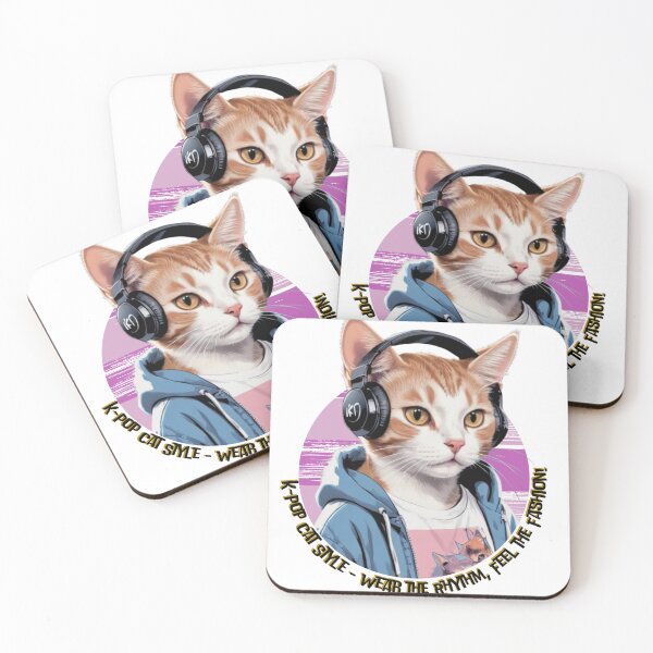 Item preview, Street Meow-sic: K-Pop Cat Style designed and sold by koreaInPrint.