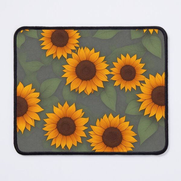 Item preview, beautiful sunflowers with green leaves summer and spring style designed and sold by Carlos Gudino.