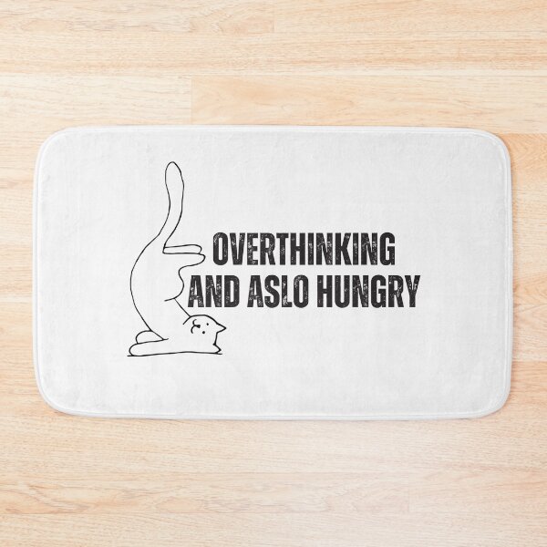 Item preview, Overthinking and also hungry | funny quotes designed and sold by PurpleWay.