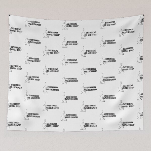 Item preview, Overthinking and also hungry | funny quotes designed and sold by PurpleWay.