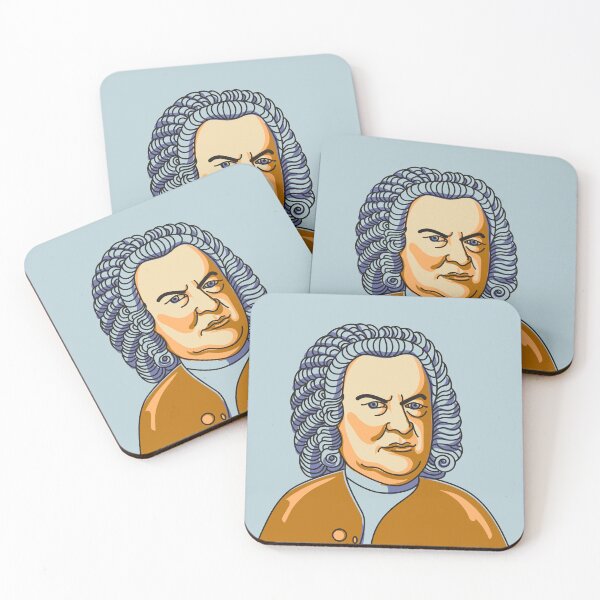 Item preview, Johann Sebastian Bach - Famous classic musician Illustration in vector style designed and sold by GreissDesign.
