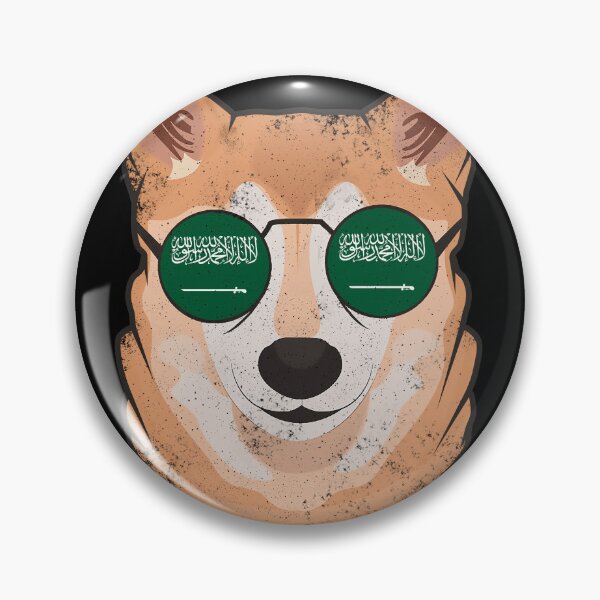 Item preview, Vintage Patriotic Shiba Inu Saudi Flag designed and sold by feether-store.