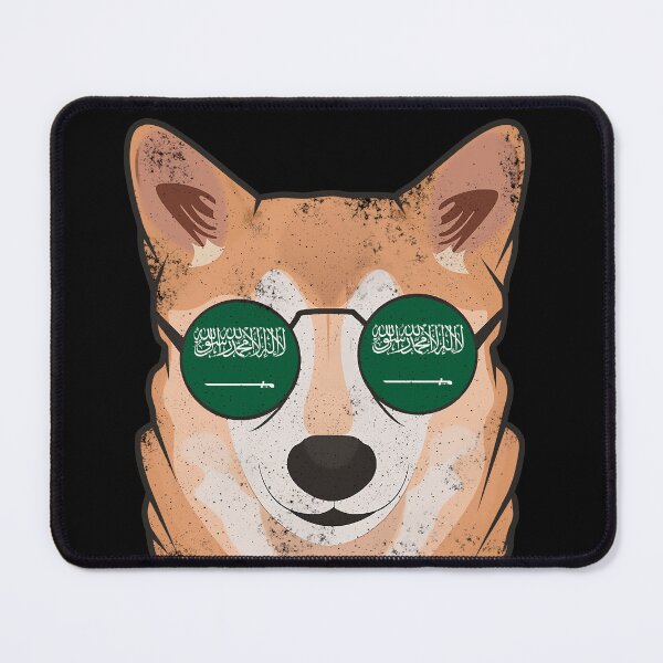 Item preview, Vintage Patriotic Shiba Inu Saudi Flag designed and sold by feether-store.