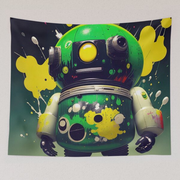 Item preview, Robot Graffitti, robot ,robotics ,robots ,technology ,art designed and sold by Cyber Kids.