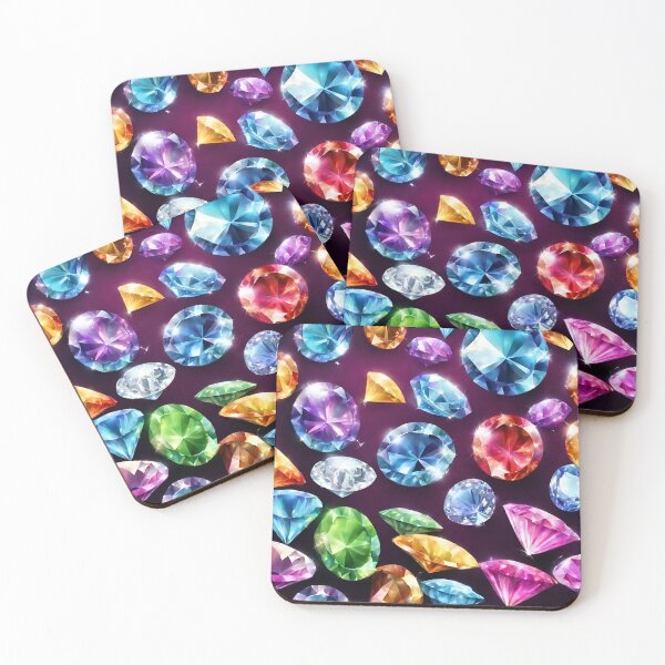 Item preview, Scattered diamonds on a purple background designed and sold by SweetRossel.